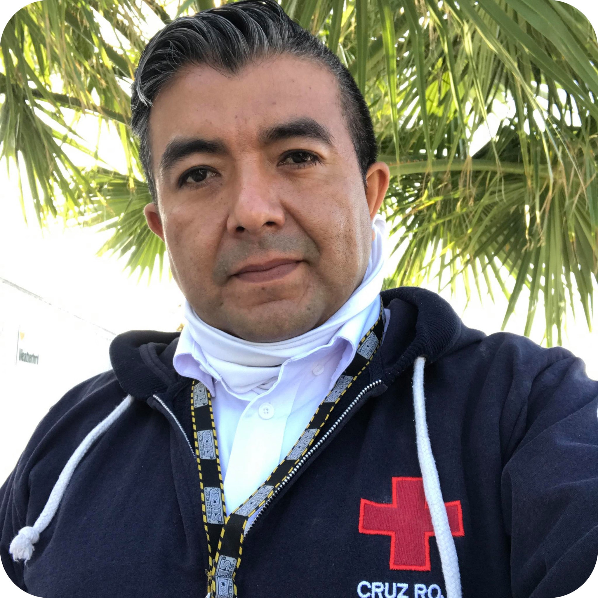 Carlos Cambrón estudiante de TSU en Paramédico y voluntario de Cruz Roja Mexicana