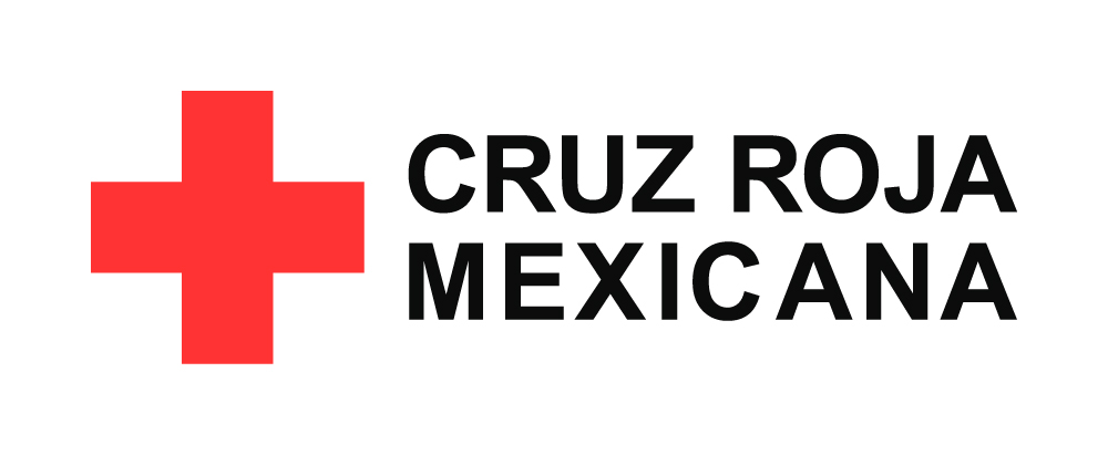Logotipo oficial de la Cruz Roja Mexicana, institución humanitaria dedicada a la atención de emergencias, asistencia médica y ayuda en desastres.